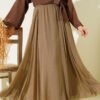 Elastic Waist Glitter Flared Skirt
