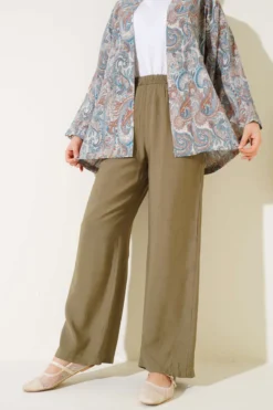Elastic Waist Tencel Pants