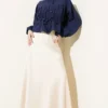 Belted Loose Short Shirt Navy Blue Großhandel shirt view 2 - Hicabistan Türkei Fabrik