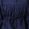 Belted Loose Short Shirt Navy Blue Großhandel shirt view 4 - Hicabistan Türkei Fabrik