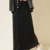 Five-Button Denim Skirt en gros skirt - Hicabistan usine Turquie