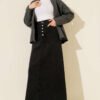 Five-Button Denim Skirt wholesale skirt view 2 - Hicabistan Turkey factory