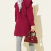 Ankle Tied V Neck Shirt Burgundy - immagine 3
