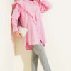 Ankle Tied V Neck Shirt Pink – Bild 2
