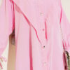 Ankle Tied V Neck Shirt Pink – Bild 4