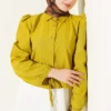 Ankle Tie Balloon Sleeve Short Shirt