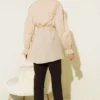 Cuff Elastic Lace Detail Shirt Beige en gros shirt view 3 - Hicabistan usine Turquie