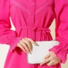 Cuff Elastic Lace Detail Shirt Fuchsia al por mayor shirt view 4 - Hicabistan fábrica Turquía