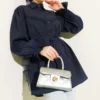 Cuff Elastic Lace Detail Shirt Navy Blue all'ingrosso shirt - Hicabistan fabbrica Turchia
