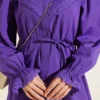 Cuff Elastic Lace Detail Shirt Purple al por mayor shirt view 4 - Hicabistan fábrica Turquía