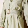 Ankle Elastic Waist Poplin Tunic Mint wholesale tunic view 4 - Hicabistan Turkey factory