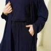 Oversized Three-Piece Set Navy Blue wholesale clothing set view 4 - Hicabistan Turkey factory