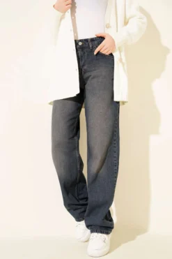 Alternative view of Wide Leg Denim Pants Brown