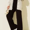 Wide Leg Knit Trousers