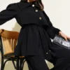 Bolero Detailed Bel Tulle Two-Piece Set Black all'ingrosso clothing set view 2 - Hicabistan fabbrica Turchia
