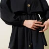 Bolero Detailed Bel Tulle Two-Piece Set Black all'ingrosso clothing set view 4 - Hicabistan fabbrica Turchia