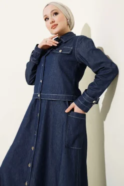 Alternative view of Denim Dress Set with Buttoned Jacket