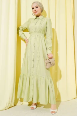 Button-Down Ribbed Dress