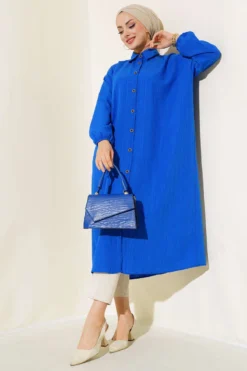 Long Tunic with Button Closure