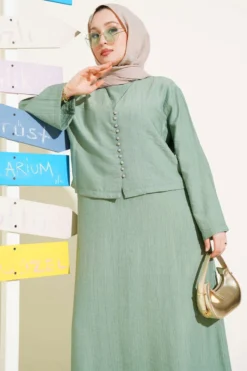 Alternative view of Brit Buttoned Blouse and Dress Set