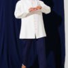 Brit Buttoned Tencel Shirt White wholesale shirt view 2 - Hicabistan Turkey factory