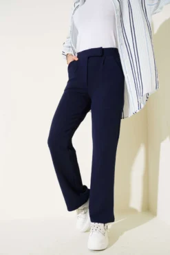 منظر بديل لـ Velcro Palazzo Pants Navy Blue