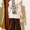 Cross Detail Tie Waist Shirt Beige all'ingrosso shirt view 3 - Hicabistan fabbrica Turchia