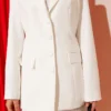 Blazer Jacket with Pocket Two-Piece Set White en gros clothing set view 4 - Hicabistan usine Turquie