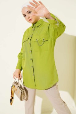 Shirt with Pocket and Cuff Chains