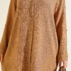 Pocket Tree Bark Long Loose Shirt Mink all'ingrosso shirt view 4 - Hicabistan fabbrica Turchia