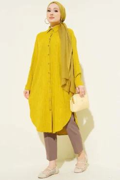 Alternative view of Pocket Tree Bark Long Loose Shirt