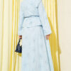 Floral Embroidered Ruffled Skirt Set Blue بالجملة clothing set view 3 - Hicabistan مصنع تركيا
