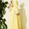 Floral Embroidered Belted Skirt Set Yellow wholesale clothing set view 3 - Hicabistan Turkey factory