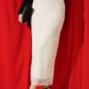 Floral Lace Tulle Pencil Skirt Ecru بالجملة skirt - Hicabistan مصنع تركيا