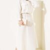 Two-Pocket Zippered Skirt Set Ecru