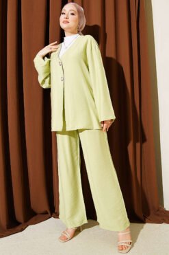 Double Button Kimono Set