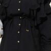 Double Ruffled Sailor Collar Shirt Black wholesale shirt view 4 - Hicabistan Turkey factory