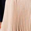 Double Pleated Waist Elastic Skirt Beige al por mayor skirt view 4 - Hicabistan fábrica Turquía