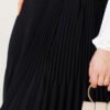 Double Pleated Waist Elastic Skirt Black بالجملة skirt view 4 - Hicabistan مصنع تركيا