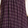 Striped Elastic Waist Chiffon Skirt Plum wholesale skirt view 4 - Hicabistan Turkey factory