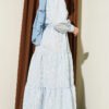 Striped Tiered Dress Blue al por mayor dress view 3 - Hicabistan fábrica Turquía