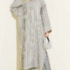 Striped Side Slit Long Shirt Black