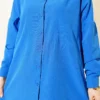 Drop Shoulder Plain Shirt بالجملة shirt view 4 - Hicabistan مصنع تركيا