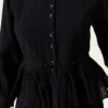 Buttoned Ruffled Skirt Set Black al por mayor clothing set view 4 - Hicabistan fábrica Turquía