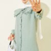 Lace Trimmed Sailor Collar Shirt
