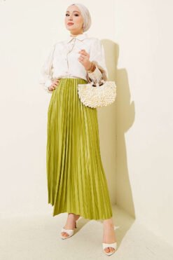 Alternative view of Pleated Faux Leather Skirt