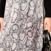 Pattern Detailed Satin Skirt Beige wholesale skirt view 4 - Hicabistan Turkey factory
