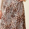 Pattern Detailed Satin Skirt wholesale skirt view 4 - Hicabistan Turkey factory
