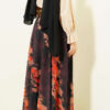 Printed Waist Elastic Tulle Skirt Brown en gros skirt view 3 - Hicabistan usine Turquie