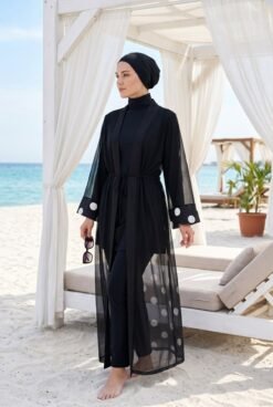 Vista alternativa de Printed Adjustable Waist Chiffon Pareo Dot